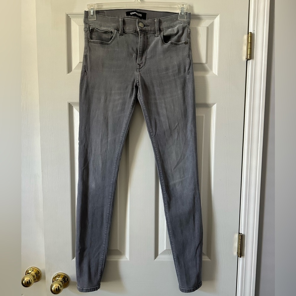 Express Jean Jeggins, stretchy, grey, Sz. 6L